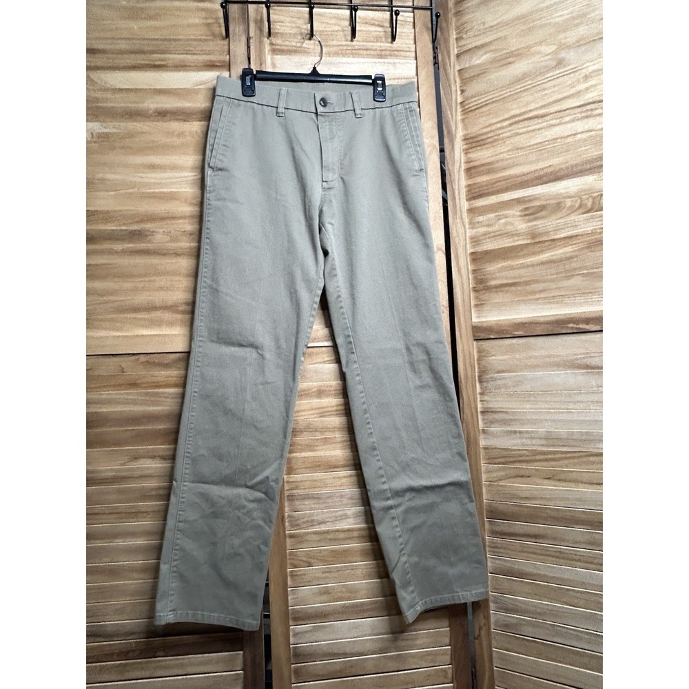 Haggar H26 Mens Pants 32 X 34 61% Cotton Tan Classic Fit No Iron